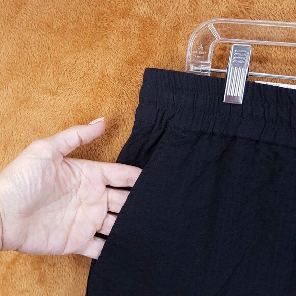 LES DEUX Shorts Mens XXL Black Pull On Drawstring Loose Fit Seersucker PATRICK - Picture 2 of 10